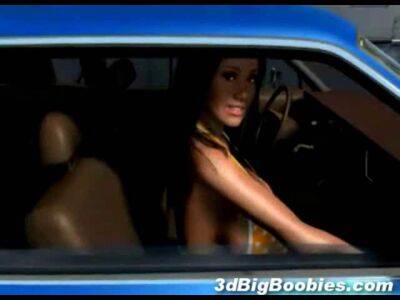 3D Big Titted Babe Washes Her Car! - sunporno.com