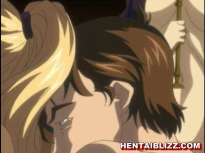 Blonde hentai chick with huge fucking bouncy tits - sunporno.com