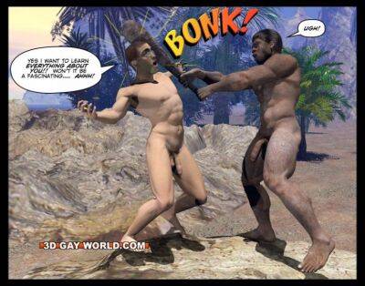 CRETACEOUS COCK 3D Gay Comic Story about Caveman - sunporno.com